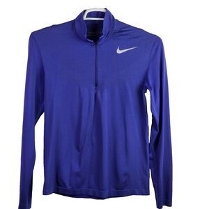 Nike Golf Men's Small Royal Blue Dri-Fit 1/4 Zip Long Sleeve Pullover